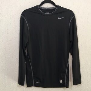 Nike Pro Compression Nike-fit Black Long Sleeve Stretch Base Layer size L